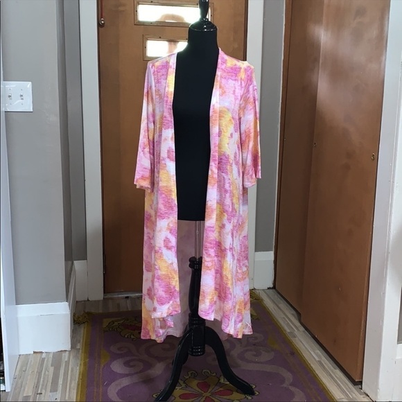 TORRID multi watercolor open front kimono! - Picture 4 of 7